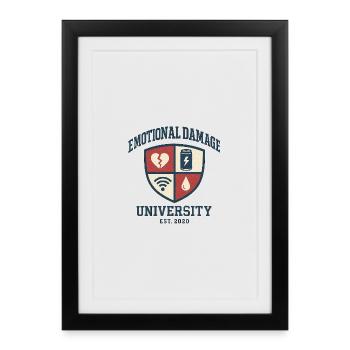 Emotional Damage University - Framed poster (27 × 37 cm) - black - Front