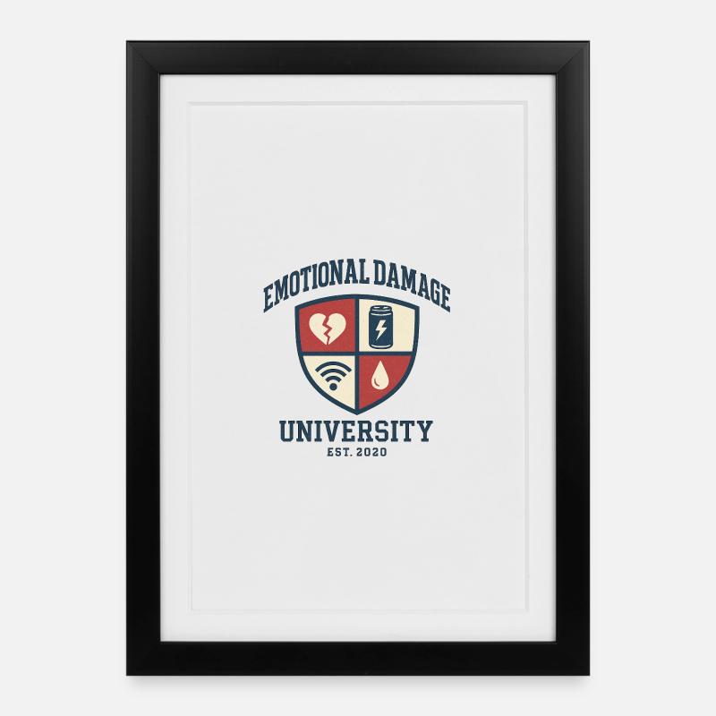 Emotional Damage University - Framed poster (27 × 37 cm) - black