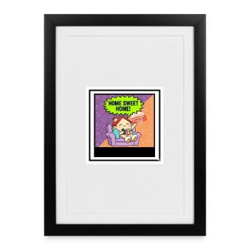 Home Sweet Home Cartoon Cancelled - Framed poster (27 × 37 cm) - black - Front