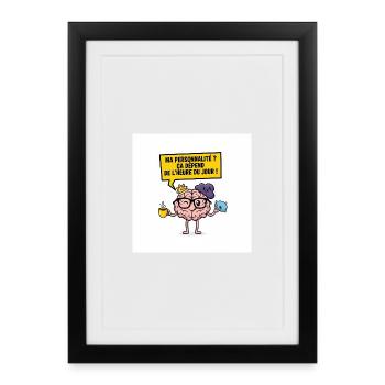 Personnalité selon l’heure du jour - Affiche encadrée (27 × 37 cm) - noir - Devant