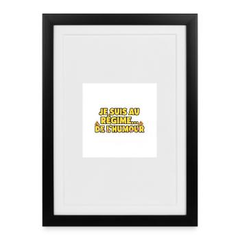 I'm on a humorous diet - Framed poster (27 × 37 cm) - black - Front