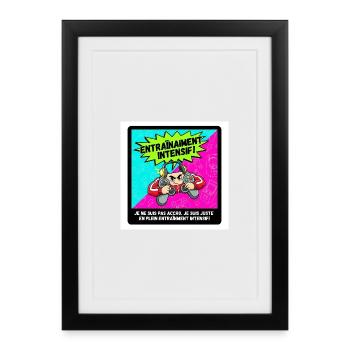 Intensive Gamer Training - Framed poster (27 × 37 cm) - black - Front