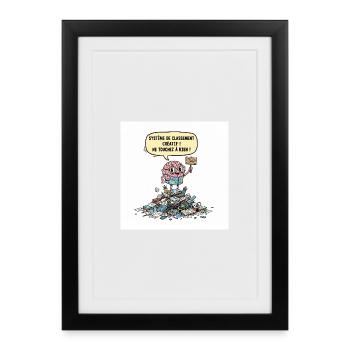 Creative Chaos Brain - Framed poster (27 × 37 cm) - black - Front