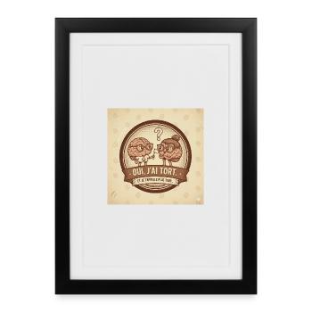 Ich irre mich - Duo Brain - Gerahmtes Poster (27 × 37 cm) - Schwarz - Vorne