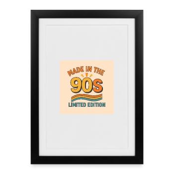 Fabriqué dans les années 90 – Édition limitée - Affiche encadrée (27 × 37 cm) - noir - Devant