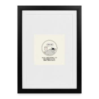 5 Minutes de Plus au Réveil - Affiche encadrée (27 × 37 cm) - noir - Devant