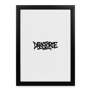 DarkForce Graffiti Wordmark - Framed poster (27 × 37 cm) - black - Front