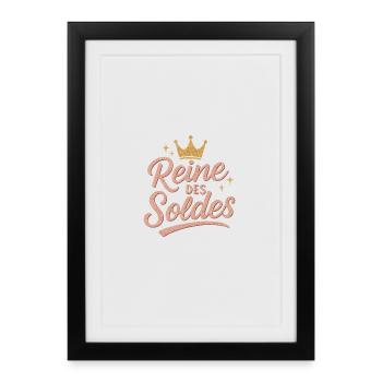 Glam Glitter Sale Queen - Framed poster (27 × 37 cm) - black - Front