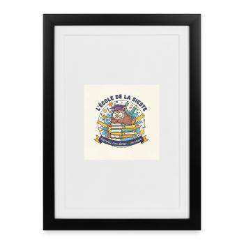 School of the Owl Nap Student - Framed poster (27 × 37 cm) - black - Front
