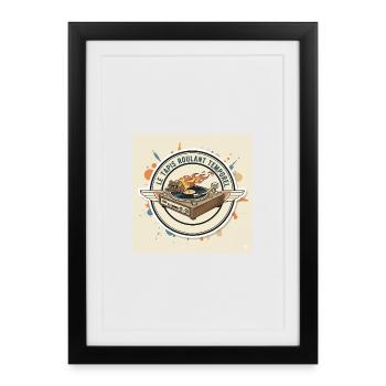 Le Tapis Roulant Temporel: Hamster DJ - Affiche encadrée (27 × 37 cm) - noir - Devant