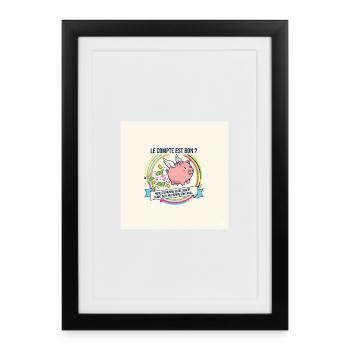 The count is good winged pig - Framed poster (27 × 37 cm) - black - Front