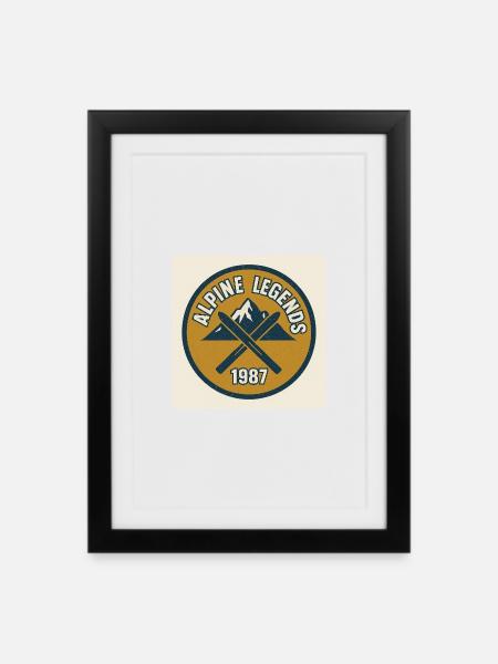 Alpine Legends 1987 Emblem - Framed poster (27 × 37 cm) - black