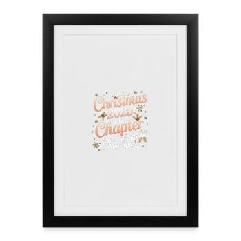 Noël 2025 : mon meilleur chapitre à ce jour - Affiche encadrée (27 × 37 cm) - noir - Devant