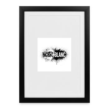 Nord Blanc Graffiti Éclair - Affiche encadrée (27 × 37 cm) - noir - Devant