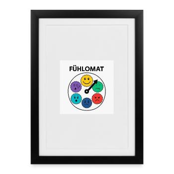 Feelomat Mood Clock - Framed poster (27 × 37 cm) - black - Front
