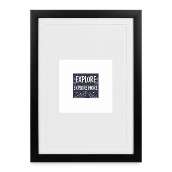 Découvrez plus d’aventures en montagne - Affiche encadrée (27 × 37 cm) - noir - Devant