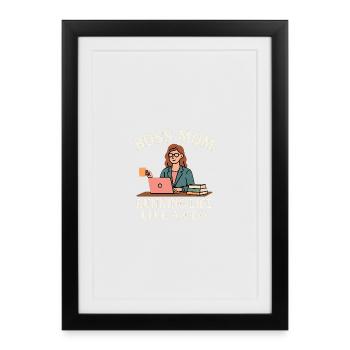Chef Mom – Diriger la vie comme un PDG - Affiche encadrée (27 × 37 cm) - noir - Devant