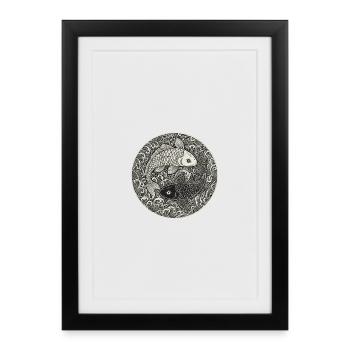 Koi Carp - Framed poster (27 × 37 cm) - black - Front