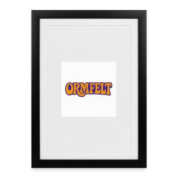 ORMFELT Retro Logo - Framed poster (27 × 37 cm) - black - Front