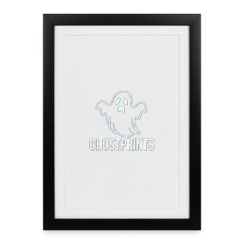 Logo fantôme - Affiche encadrée (27 × 37 cm) - noir - Devant