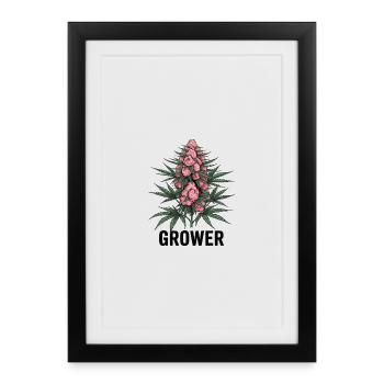 Cannabis Grower Bubblegum - Framed poster (27 × 37 cm) - black - Front