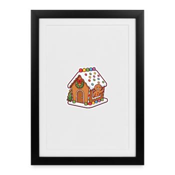 Koekman célèbre Noël dans ses Koekhuis - Affiche encadrée (27 × 37 cm) - noir - Devant