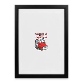 Réveille-moi à Noël prochain - Affiche encadrée (27 × 37 cm) - noir - Devant