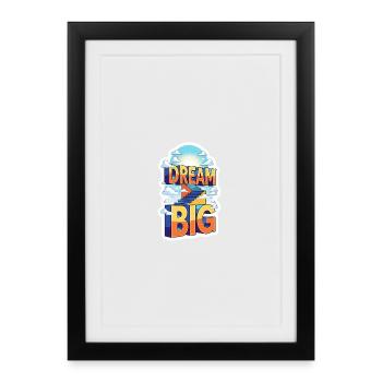 Rêve de Grand Escalier vers le Ciel - Affiche encadrée (27 × 37 cm) - noir - Devant