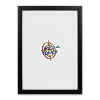 Cible de tir à l’arc Reste Concentré - Affiche encadrée (27 × 37 cm) - noir - Devant