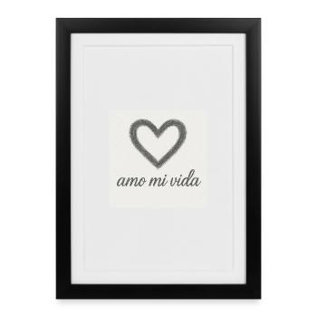 Heart and joy of life - Framed poster (27 × 37 cm) - black - Front