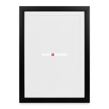 Hopp Schwiiz - Design classique des ventilateurs - Affiche encadrée (27 × 37 cm) - noir - Devant
