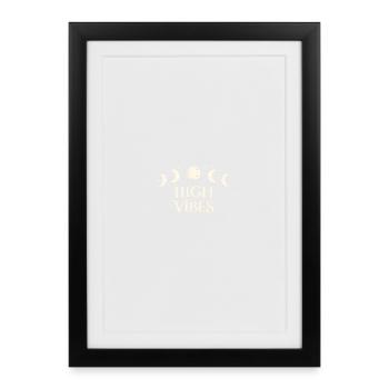 Schéma des phases lunaires à haute ambiance - Affiche encadrée (27 × 37 cm) - noir - Devant