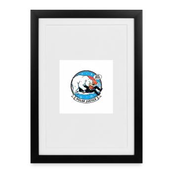 PolarJustice Cartoon - Framed poster (27 × 37 cm) - black - Front