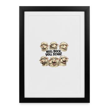 Sheep Quintet: Zero Buck Full Sheep - Framed poster (27 × 37 cm) - black - Front