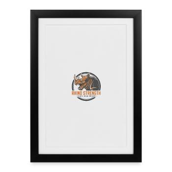 Rhino Strength-No Excuses Gym - Framed poster (27 × 37 cm) - black - Front