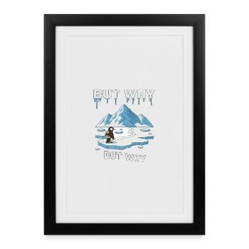 Mais pourquoi Penguin - Affiche encadrée (27 × 37 cm) - noir - Devant
