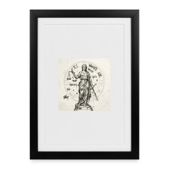 Signe du zodiaque Balance - Affiche encadrée (27 × 37 cm) - noir - Devant