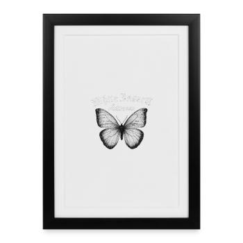 White Butterfly Active Fans Gift Idea - Framed poster (27 × 37 cm) - black - Front