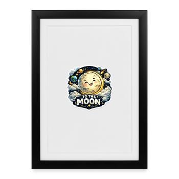 to the Moon - Framed poster (27 × 37 cm) - black - Front