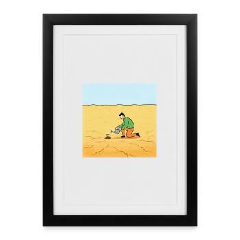 Seed of Hope in the Desert - Framed poster (27 × 37 cm) - black - Front