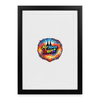 Mir_blieve_bunt - Affiche encadrée (27 × 37 cm) - noir - Devant