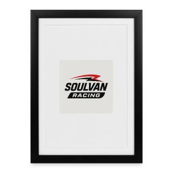 Graphique de l’emblème de Soulvan Racing - Affiche encadrée (27 × 37 cm) - noir - Devant