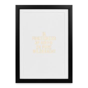 Coffee and Willekracht Quote - Framed poster (27 × 37 cm) - black - Front