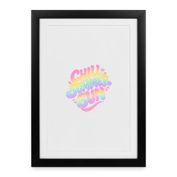 Ambiance estivale - Affiche encadrée (27 × 37 cm) - noir - Devant