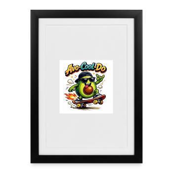 Avacooldo – Stay Chill” - Affiche encadrée (27 × 37 cm) - noir - Devant