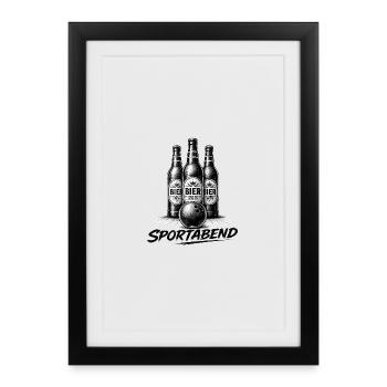 Drei Flaschen - Gerahmtes Poster (27 × 37 cm) - Schwarz - Vorne