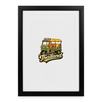 Thai Tuk Tuk Retro Edition - Framed poster (27 × 37 cm) - black - Front