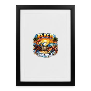 Crabe de plage - Affiche encadrée (27 × 37 cm) - noir - Devant
