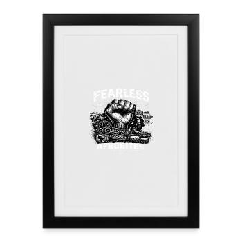 Furchtlos AfroBites: Klang & Küche - Gerahmtes Poster (27 × 37 cm) - Schwarz - Vorne