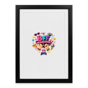 Meilleurs amis pour toujours - Affiche encadrée (27 × 37 cm) - noir - Devant